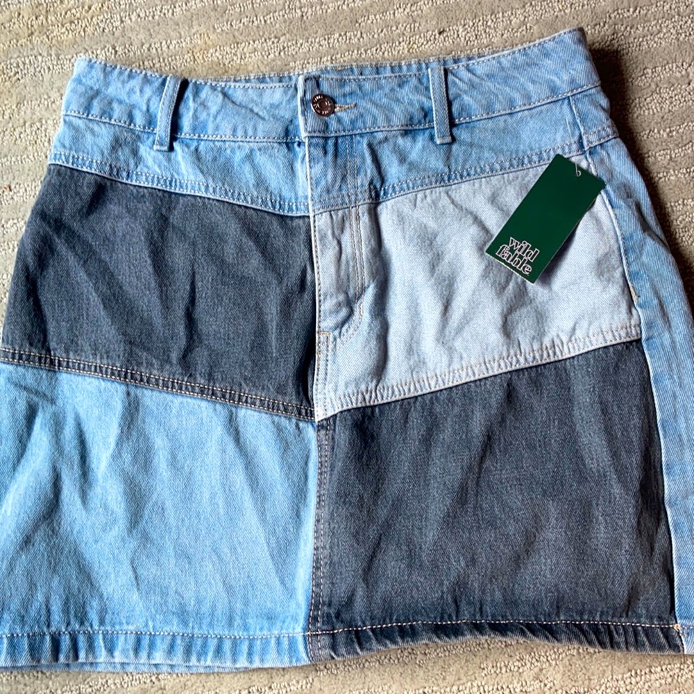 NWT wild fable jean skirt